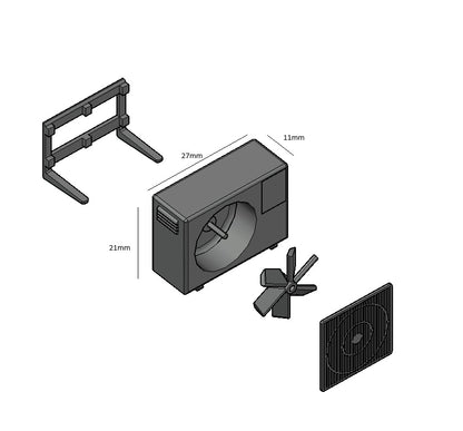 Airco systeem met ophangbeugel AWL3D schaal 1:32